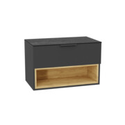 Excellent Tuto 2.0 szafka wisząca front gładki wysoki szary 80x50x46,5 cm blat marmur MLEX.2171.K.80.02MA.GRGR