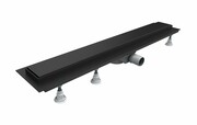 Schedpol Base-Low Black odpływ liniowy z maskownicą Steel 80x8x7cm czarny OLSL80/CST-LOW