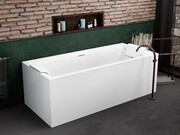 Riho Still Square Plug & Play Back2Wall wanna prostokątna 170x75cm prawa z obudową + nóżki + syfon 180x80cm B099063005