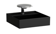 Laufen Kartell umywalka ścienna z ukrytym liniowym odpływem 46x46cm czarny mat H8153317161111