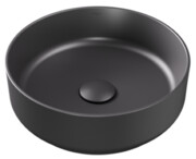 Besco Clea Cera-Line Gun Metal Matt umywalka nablatowa grafitowa ø 34,5 cm grafit matt UNCM-35-CLGM