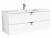 Oristo Siena szafka z umywalką Amelia 120x50x45 biały połysk OR45-SD2S-120-1/UME-AM-120-92-C