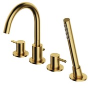 Omnires Y bateria wannowa 4-otworowa mosiądz szczotkowany Y1232BSB