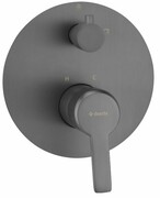 Deante Arnika Titanium Bateria prysznicowa podtynkowa z z dwoma wyjściami titaniumi BQA D44P