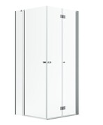 Radaway Nes Brushed Nickel KDD B / KDD II kabina 80x80cm prawa szczotkowany nikiel przejrzyste 10024080-91-01R/10016080-91-01L