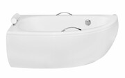 Besco Milena Premium 150x70cm wanna asymetryczna lewa z uchwytami i zagłówkiem + obudowa + syfon #WAM-150-NL$/OAM-150-NL/19975