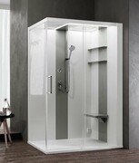 Novellini Skill 2P kabina masażowo-parowa prawa błękitna 140x80 SKI2P149DT5-1AN0