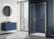 SanSwiss Cadura Gold Line drzwi wahadłowe 90cm jednoczęściowe prawe z polem stałym CA31CD0901207