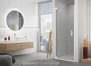 SanSwiss Cadura White Line drzwi wahadłowe 70cm jednoczęściowe lewe z profilem przyściennym biały mat CA1CG0700907