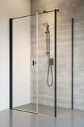 Radaway Nes 8 Black Kds I kabina 120x80cm lewa czarny mat/szkło przejrzyste 10073120-54-01L/10073112-54-01/10089080-01-01
