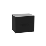 Excellent Tuto 2.0 szafka wisząca front gładki wysoki czarny 60x50x46,5 cm blat jasny szary MLEX.2172.K.60.02SJ.BKBK