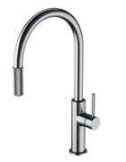 Omnires Switch bateria kuchenna z wyciąganą wylewką do podłączenia zestawu filtrującego nikiel szczotkowany SW9059NI