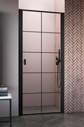 Radaway Nes 8 Black Dwj I Factory Drzwi wnękowe 70cm prawe czarny mat/szkło przejrzyste 10076070-54-55R