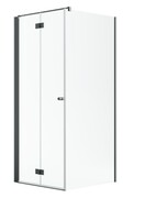 Radaway Nes Kdj B Brushed GunMetal kabina 100x90cm lewa szczotkowany grafit 10025100-92-01L/10039090-01-01