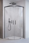 Radaway Idea 6 Brushed GunMetal PDD kabina 90x100cm szczotkowany grafit szkło przejrzyste 387139-01-01/387156-92-01