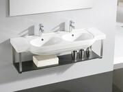 Bathco Hannover umywalka podwójna ścienna 132x48,5cm H1006