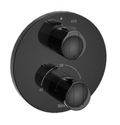 Roca T-1000 bateria prysznicowa termostatyczna podtynkowa Titanium Black EVERLUX-PVD A5A2E09CN0