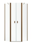 Radaway Nes Brushed Copper Ptd kabina pięciokątna 80x80cm miedź szczotkowana 10051000-93-01/10051400-93-01