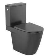 Roca Ona Rimless miska do kompaktu Czarny Mat A342687080