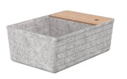 Roca Tura duży pojemnik do łazienki z recyklingowanego filcu i osłoną z korka naturalnego A818024N10