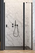 Radaway Nes 8 Black Dwj II Drzwi wnękowe 110 cm prawe czarny mat szkło przejrzyste 10083110-54-01R