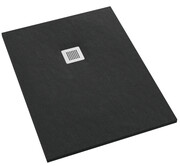 Schedpol Kalait Black Stone brodzik prostokątny + syfon 90x120cm 3.3117/C/ST-M2