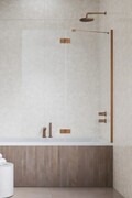 Radaway Essenza Brushed Copper PND II parawan nawannowy 140cm prawy szczotkowana miedź/przejrzyste 110002140-93-01R