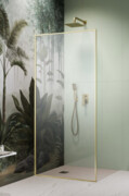 Radaway Modo F SL Brushed Gold II kabina Walk-in 65x201,6cm lewa Złoto Szczotkowane szkło przejrzyste 10419065-99-01L