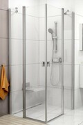 Ravak Chrome Kabina prysznicowa narożna, jedna połowa CRV2-120 satyna+transparent 1QVG0U00Z1