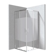 Deante Funkia Evo kabina prysznicowa kwadratowa 80x80cm Chrom wzór pasy KYC_0E88P