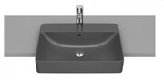Roca FINECERAMIC umywalka wpuszczana w blat cienkościenna SQUARE 55x42 onyx A32753S640