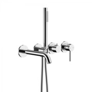 KFA MOZA CHROM zestaw wannowy podtynkowy z baterią 3-otworową 2-funkcyjną 5039-411-00