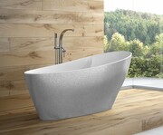 Besco Keya Glam srebrna 165x70cm wanna wolnostojąca + odpływ klik-klak #WMD-165-KS