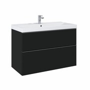 Elita Look szafka z umywalką 100x63x45cm czarny mat 168107/145855