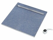 Schedpol Schedline brodzik posadzkowy podpłytkowy z odpływem liniowym slight plate 90x90x5/12cm 10ST.1S1-9090