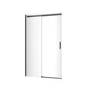 Excellent Rols drzwi wnękowe przesuwne 120 cm czarny mat szkło przejrzyste KAEX.2612.K.1200.BL