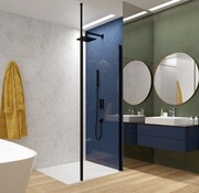 Sanplast Exa Line Pu/EXA LINE Kabina walk-in 140x200 cm czarny matowy 600-540-1580-59-401