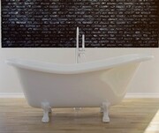 Besco Otylia wanna owalna Retro 170x77 + nogi białe #WKO-170W+BI