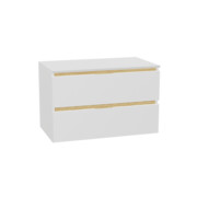 Excellent Tuto 2.0 szafka wisząca front gładki niski 80x50x46,5 cm biały połysk MLEX.2172.K.80.011W.WHWH