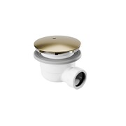 Excellent Vert syfon do brodzika biały 90 mm z pokrywą złoty połysk INEX.2116.K.90.WHGL