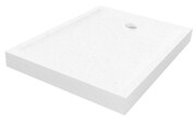 New Trendy Mild Stone Brodzik akrylowy prostokątny 80x120x11,5 cm biały B-0530