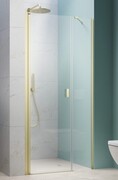 Radaway Nes Brushed Light Gold Dws Drzwi wnękowe 90cm lewe szczotkowane jasne złoto szkło przejrzyste 10028090-98-01L