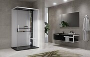 Novellini Glax 2 2.0 kabina masażowo-parowa 120x80 prawa czarna G222P129DT5-1HU