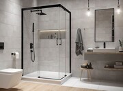 Sanplast Free Zone KNL(P)/FREEZONE kabina kwadratowa 80x80x190 cm czarny matowy 600-271-3500-59-401