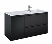 Elita Split szafka z umywalką i koszem cargo 120x63x46cm czarny mat 168171/145965