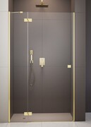 Radaway Essenza Gold Dwj drzwi wnękowe 110cm lewe złoty połysk/szkło przejrzyste 1385015-09-01L