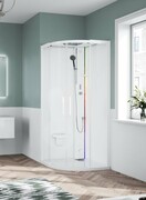 Novellini Glax 1 2.0 kabina z sauną parową 100x100 biała G21R100T5-1UU