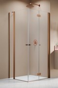 Radaway Nes Brushed Copper KDD B / KDD II kabina 90x100cm prawa szczotkowana miedź przejrzyste 10024090-93-01R/10016100-93-01L