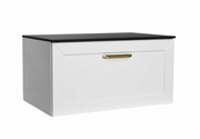 Besco Dexa szafka podumywalkowa 80x50x40cm niebieska, uchwyt złoty SUD-854-NZ