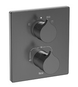 Roca Insignia bateria wannowo-prysznicowa termostatyczna podtynkowa Brushed Titanium Black EVERLUX-PVD-A5A0C3ANM0